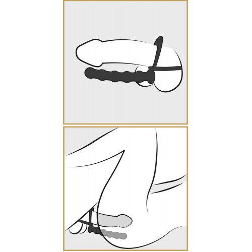 Black Velvets Cock & Ball Ring - Anelli per...