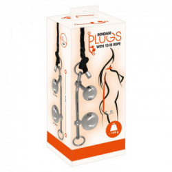 Fetish Collection Bondage Plugs with 10 m Rope - Sfere Vaginali Bondage