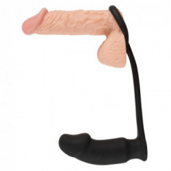 Black Velvets Ring  Plug - Dildo Anale con Anello per il Pene, Vibrazione, Richiede Batterie