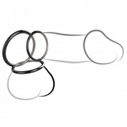 Fantasy C-Ringz- Set di 3 Anelli in Silicone, per Pene o Testicoli, Flessibili, Avvolgenti