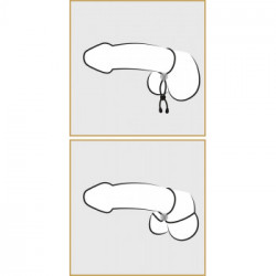 Bad Kitty Cock & Ball Loop - Elastico per Pene e Testicoli, Cursore Regolabile, Stimolante