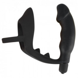 Black Velvets Ring & Vibro Plug - Plug Anale con Anello Vibrante per il Pene, Silicone