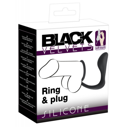 Black Velvets Ring & Plug - Plug Anale con...