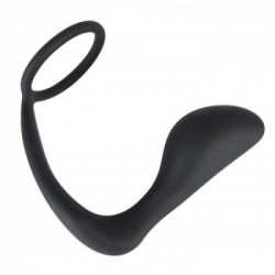 Black Velvets Ring & Plug - Plug Anale con Anello per il Pene, Stimolazione Prostata e Perineo