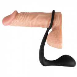 Black Velvets Ring & Plug - Plug Anale con Anello per il Pene, Stimolazione Prostata e Perineo