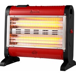 DCG Eltronic SA9424 stufetta elettrica Stufetta al quarzo Interno Nero, Rosso 1600 W