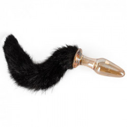 You2Toys Glass Plug with Tail - Plug Anale in Vetro con Coda, 10,5 cm, Ø 2,1-3,8 cm