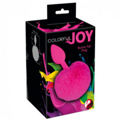 Colorful Joy Bunny Tail Plug - Plug Anale, 6 cm