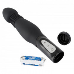 You2Toys Black Thrusting Anal Vibe - Vibratore Anale, 7 MOD, Funzione Shock, Richiede Batterie