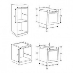 Candy FCPKS816X/E - Forno Elettrico da Incasso, 70 Litri, Inox, Classe A