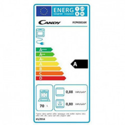 Candy FCPKS816X/E - Forno Elettrico da Incasso, 70 Litri, Inox, Classe A