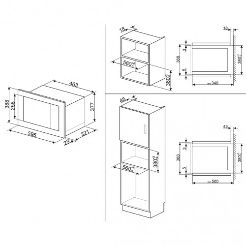 Smeg FMI020X - Forno a Microonde da Incasso con...