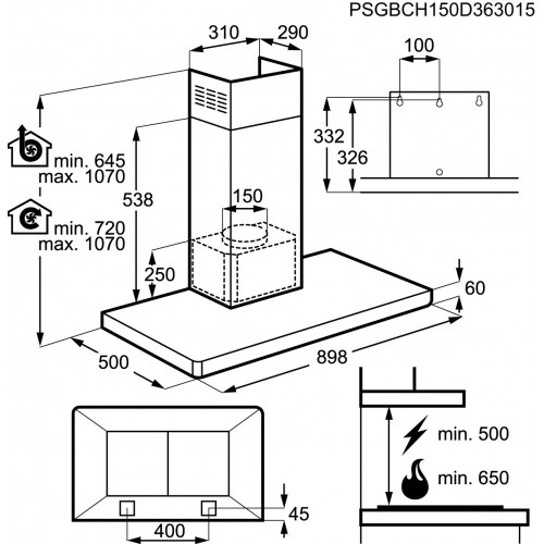 Electrolux EFB90460OX - Cappa Aspirante a...