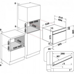 Whirlpool W7 MD540 - Forno Microonde da Incasso, DualCrisp, Vapore, 6° Senso, Inox, 31 litri