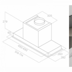 Elica HIDDEN 2.0 IX/A/90 - Cappa Aspirante ad Incasso, 90 cm, 700 m³/h, Acciaio Inossidabile, PRF0095073, A