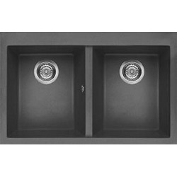 Elleci LKQ35099 - Lavello quadra 350, 79X50, 2V, dark grey