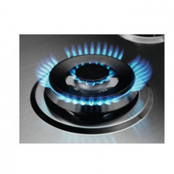 Electrolux KGU64361Z - Piano Cottura a Gas UltraFlat, Tripla Corona, Inox, Profilo 5 mm, 60 cm