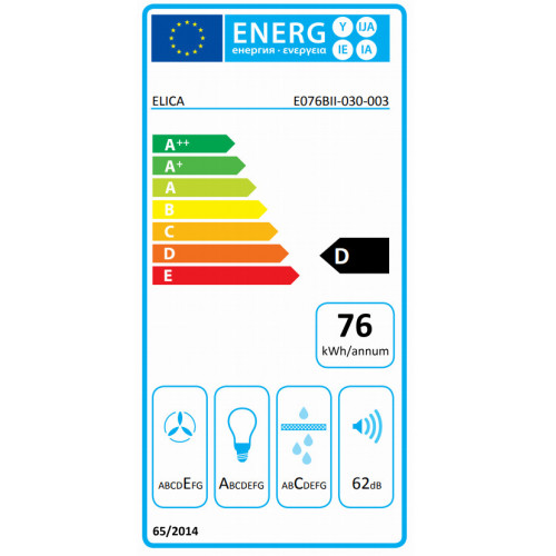 Elica SPOT NG H6 IX/A/90 - Cappa Aspirante a...