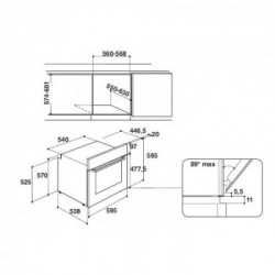 Hotpoint Ariston FA3 840 P IX HA - Forno, A+, Classe 3, 66 litri