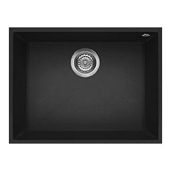 Elleci LGQ11040BSO - Lavello quadra 110, 58X44, 1V, nero sottotop