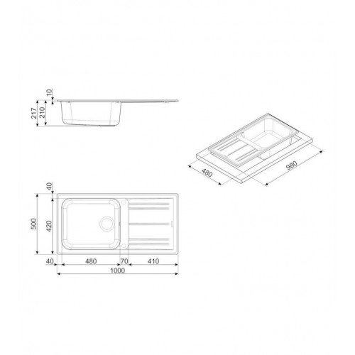 Smeg LZ150CT - Lavello da Incasso, Una Vasca...