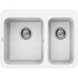 Elleci LGF33068BTP - Lavello fox 330, 70X53, 2V, bianco