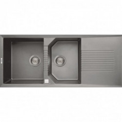 Elleci LMT50073 - Lavello tekno 500, 116X50, 2VG, titanium