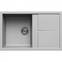Elleci LMU30079 - Lavello unico 300, 79X50, 1VG, aluminium