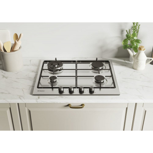 Candy CHW6BR4WTX - Piano Cottura da Incasso, 4...