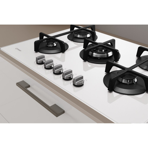 Indesit ING 72T/WH - Piano Cottura a Gas, Vetro...