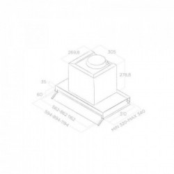 Elica BOXIN LX/IX/A/90 - Cappa Aspirante ad Incasso, Inox, 90 cm, PRF0114761, A