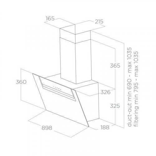 Elica SHY S WH/A/90 - Cappa Aspirante a Parete,...