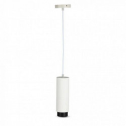 GU10 Fitting Gypsum Pendant Suspended Metal With Gun Black Bottom