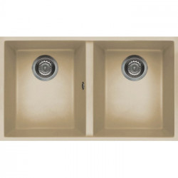 Elleci LKQ35095BSO - Lavello quadra 350, 76X43,5, 2V, champagne sottotop