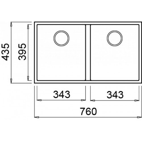 Elleci LKQ35095BSO - Lavello quadra 350,...