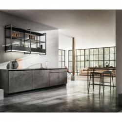 Elica PRF0166703 - Cappa Parete, 80 cm, Modulare Componibile, Nero, Effetto Soft Touch Elica