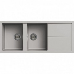 Elleci LMU50079 - Lavello unico 500, 116X50, 2VG, aluminium