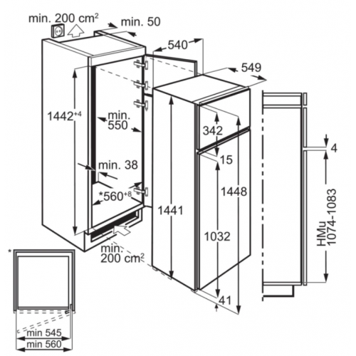 Aeg SDB414F1AS - Frigorifero Doppia Porta ad...