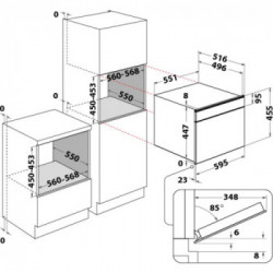 Whirlpool W7 MS450 - Forno a Vapore Compatto, 29 Litri, A