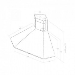 Elica ACUTA BL/F/100 - Cappa Filtrante ad Angolo, 100 cm, PRF0127462, A
