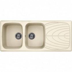 Elleci LGM50062 - Lavello master 500, 116x50, 2VG, bianco antico