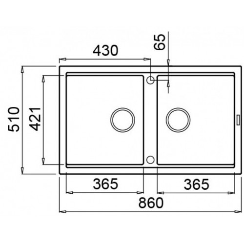 Elleci LKB45095 - Lavello best 450, 86X51, 2V,...