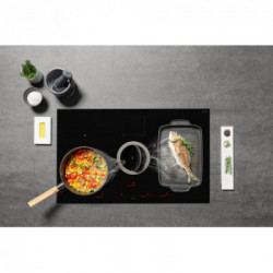 Elica NIKOLATESLA SWITCH BL/F/83 - Piano Induzione con Cappa Filtrante Integrata, Vetro Nero, 83 cm, PRF0146210, A+
