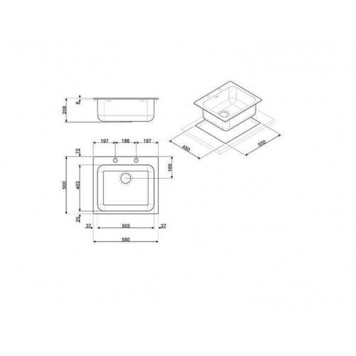 Smeg VS50P3 - Lavello da Incasso, Sopratop, Una...