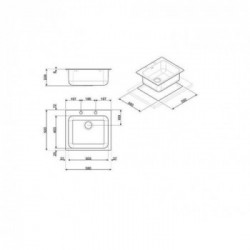 Smeg VS50P3 - Lavello da Incasso, Sopratop, Una Vasca, Rettangolare, Inox