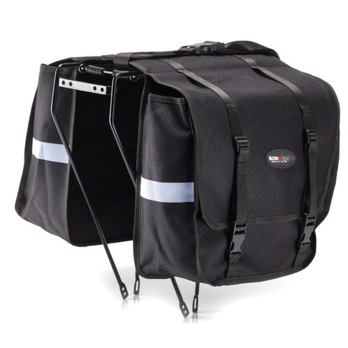 Borsa bisaccia Lusso nera. Misure: larghezza 14...
