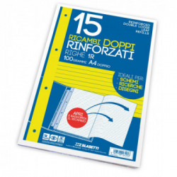 Blasetti Ricambi con perforatura rinforzata antistrappo 100 g/m² 15 Fogli 1R