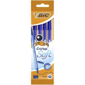 BIC Cristal Soft, Penne Blu...