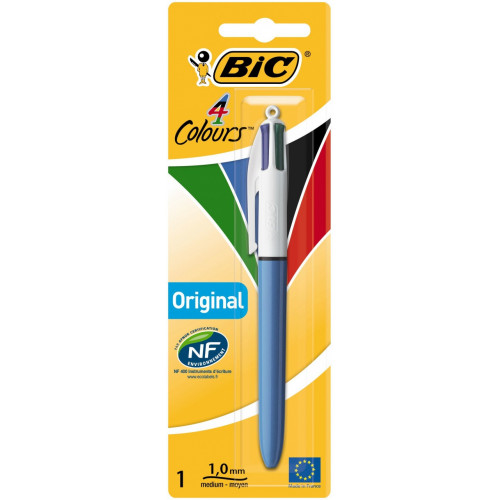 BIC 802077 Penna retrattile a clip Nero, Blu,...
