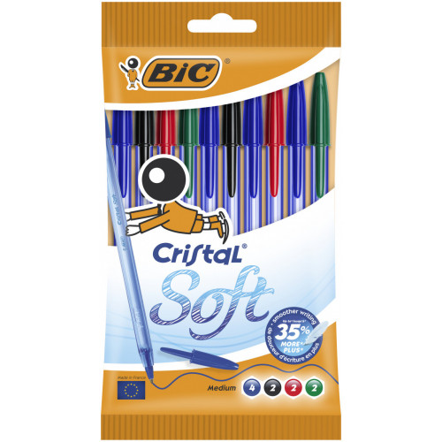 BIC Cristal Soft, Penne a Sfera in Colori...